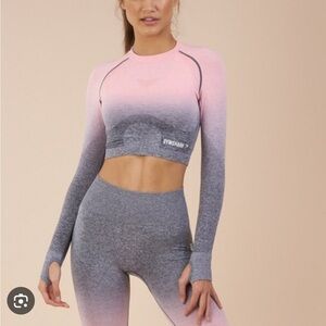 Gymshark pink grey ombre set